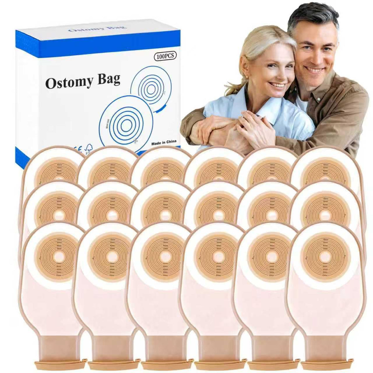 Hotoo colostomy bags with cut-to-fit barrier for precise stoma sizing and reduced leakage