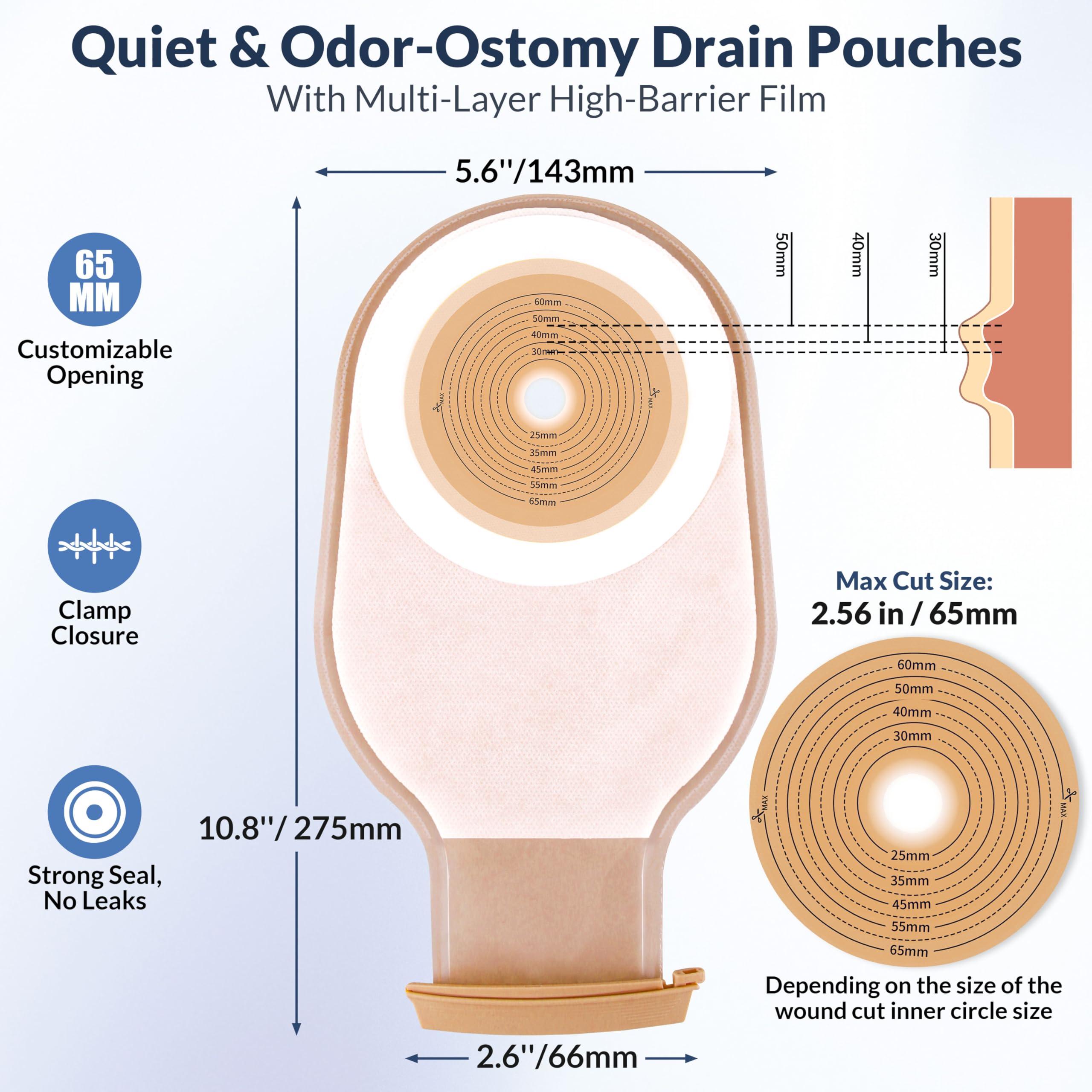 Hotoo colostomy bags made from skin-friendly hydrocolloid for comfortable wear