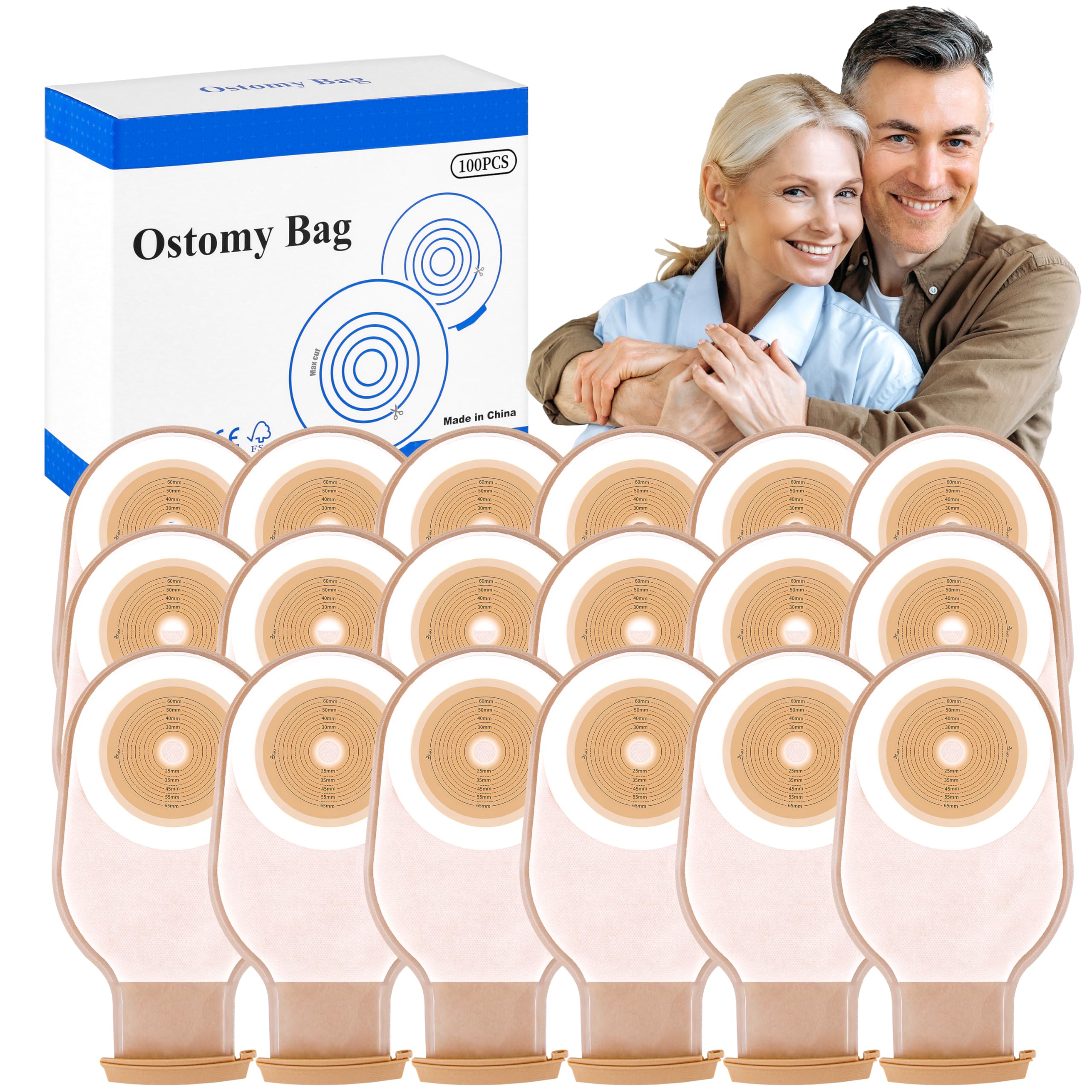 Hotoo cut-to-fit barrier for customized stoma sizing and secure wear