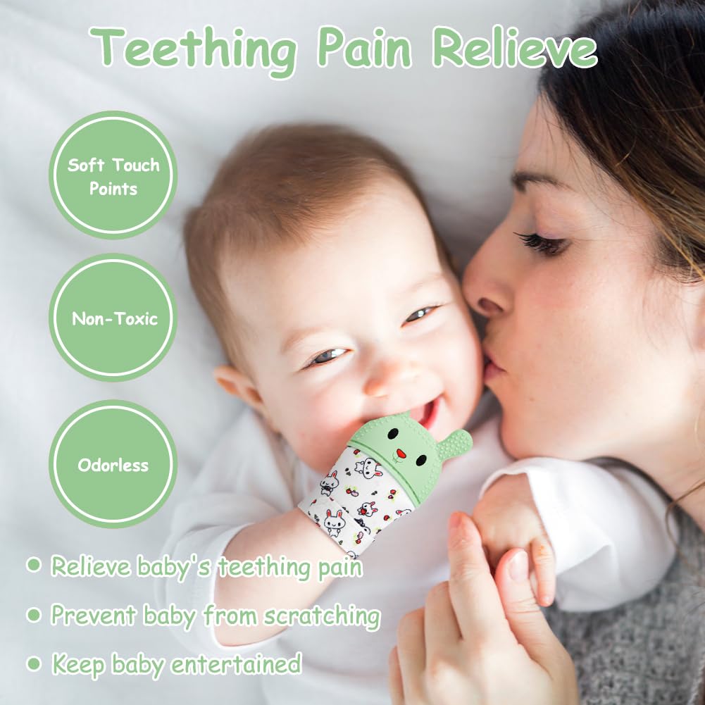 HOTUT teething mitt care: dishwasher-safe and easy to clean.
