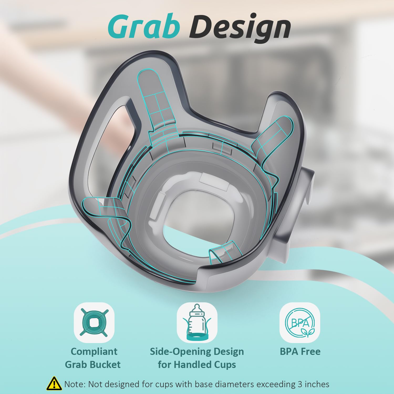 HOULIY one-hand install cup holder mounts quickly on either side.