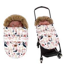 HOUSBAY stroller footmuff with waterproof exterior keeps baby dry.