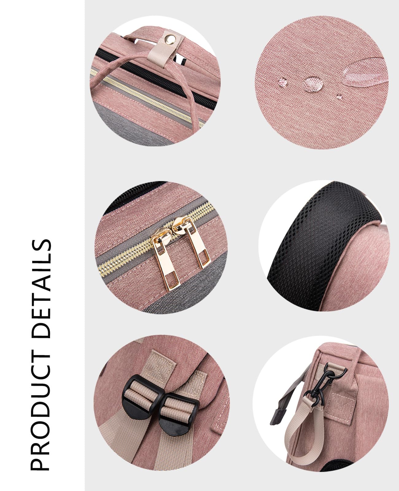 Houscly diaper bag insulated bottle compartments maintain bottle temperature.