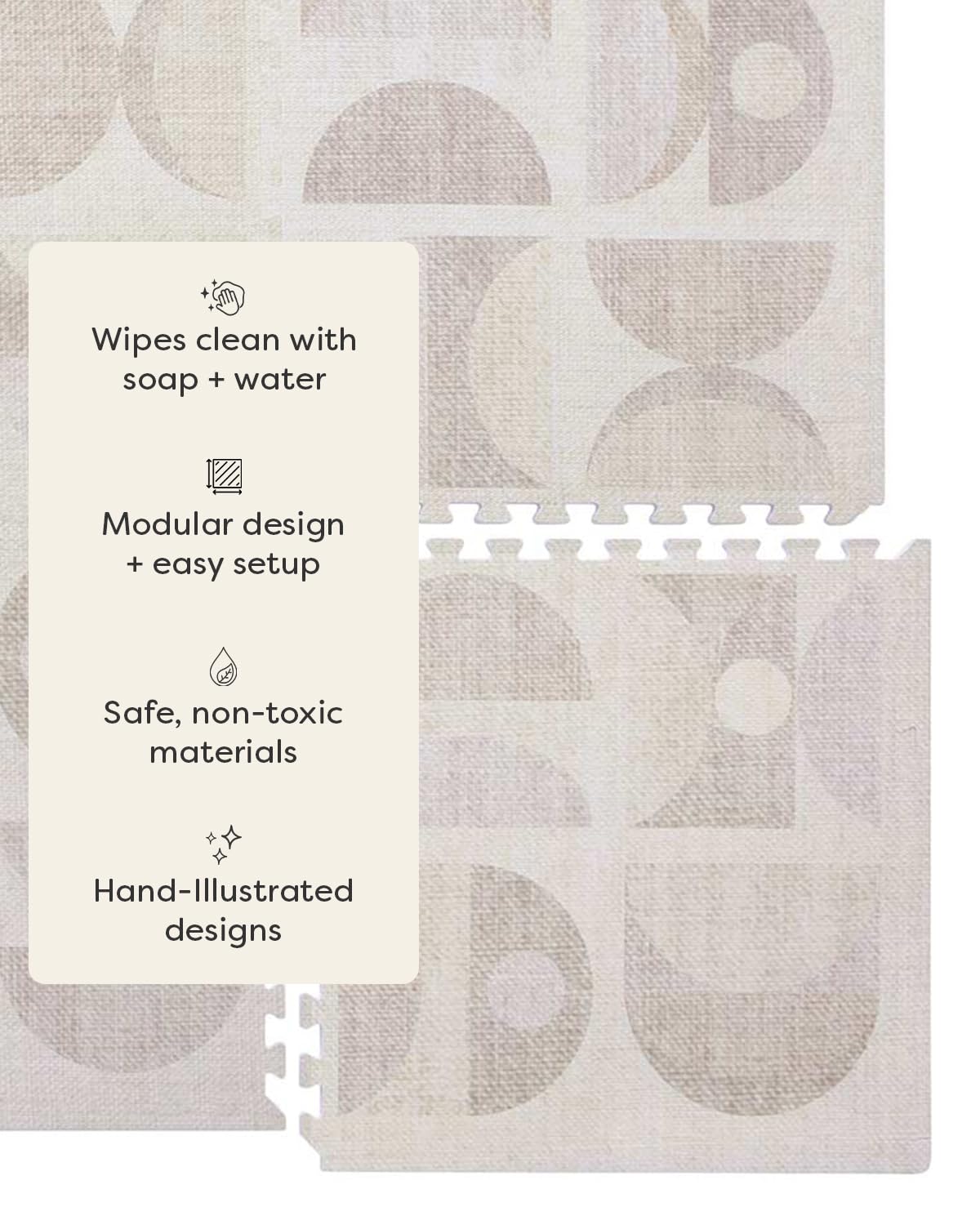 House of Noa baby play mat on the floor offers cushioned comfort.