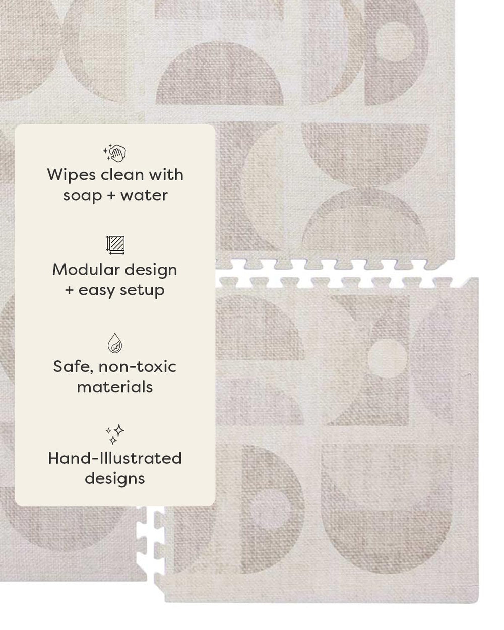 House of Noa baby play mat on the floor offers cushioned comfort.