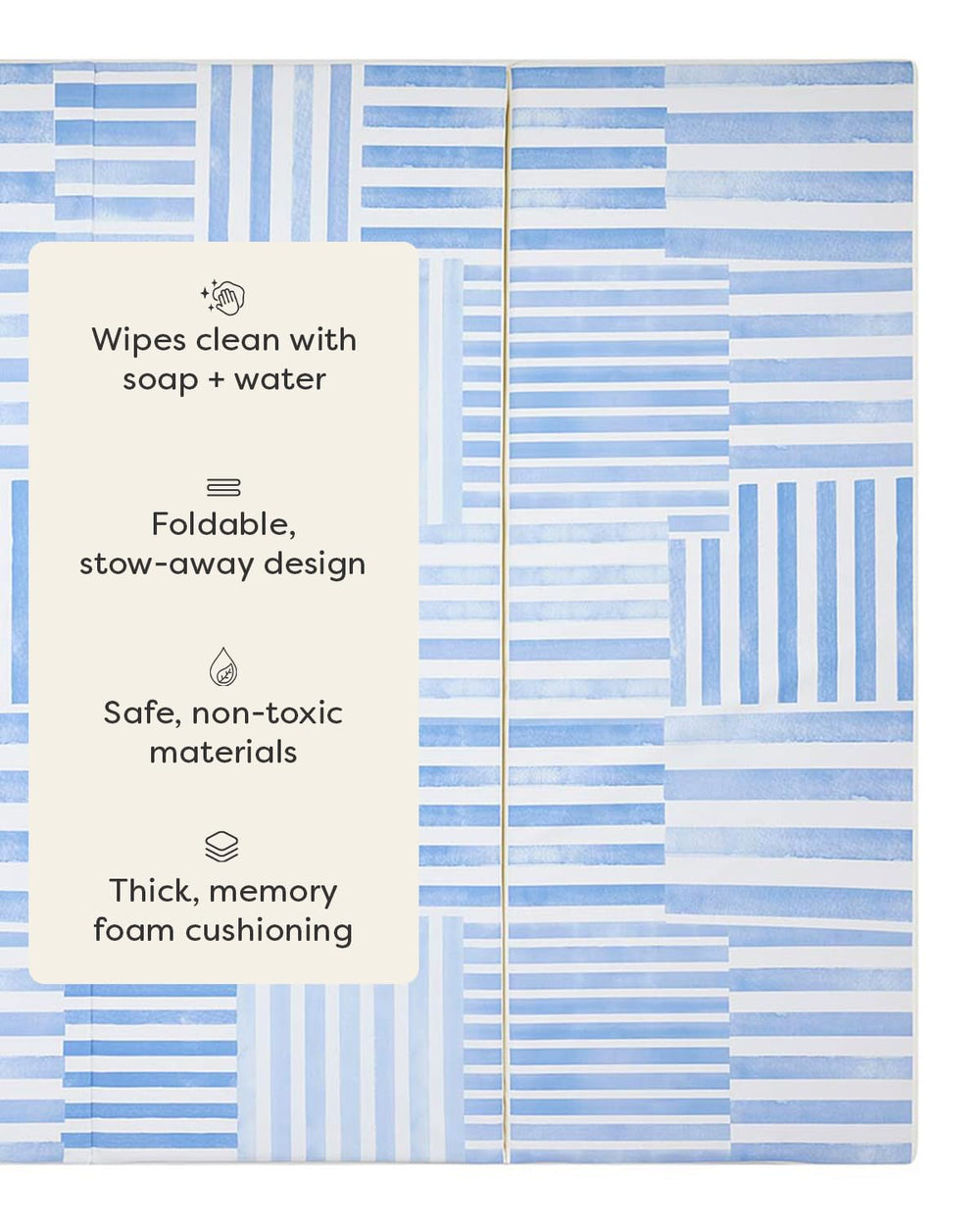 House of Noa Hadley water-resistant cover resists spills during play.