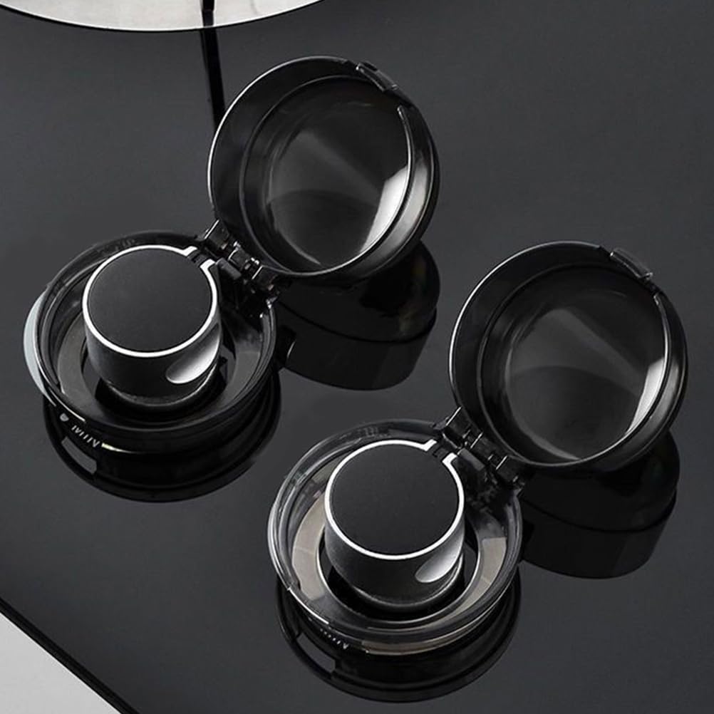 Housoutil gas-range-knob-protection covers guard against accidental turns.