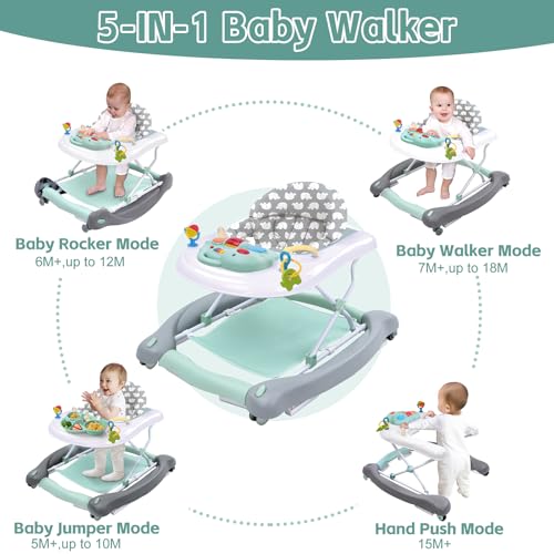 Howeemo baby walker in bouncer-rocker mode providing gentle motion for play.