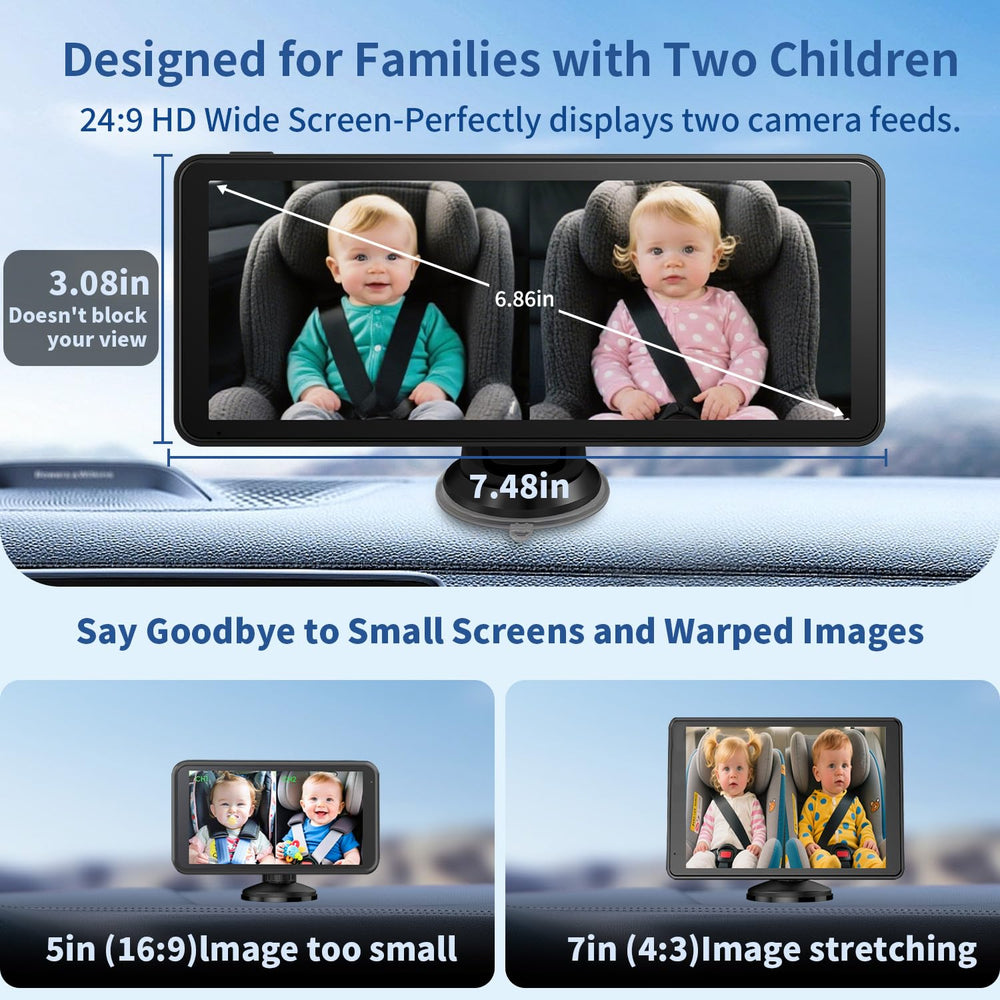 Howison 6.86-inch display mounted on dashboard for quick monitoring