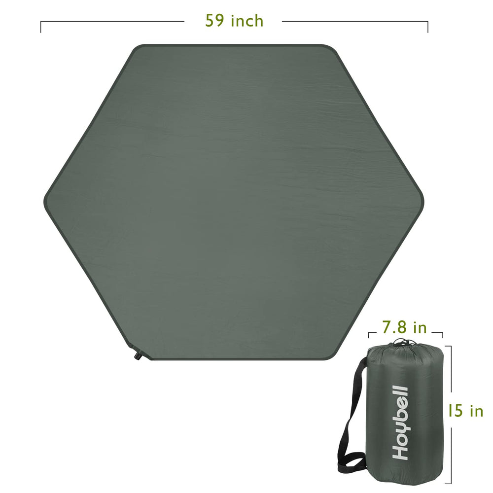 Hoybell self-inflating playmat with free-flow valve for quick setup.