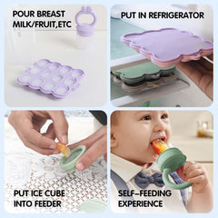 HOYEHOLA self-feeding hole design promotes safe exploration during early eating.