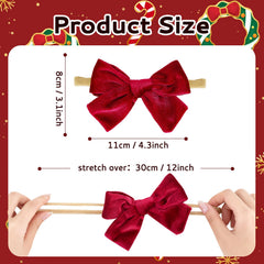 Hoyuwak newborn headband velvet nylon offers comfortable all-day wear for festive photos.