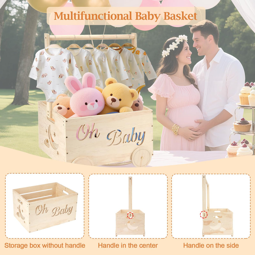 Hoywoul assembled crate ready to store baby clothes or toys.