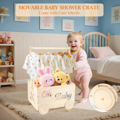 Hoywoul crate side view showing moon and stars design.