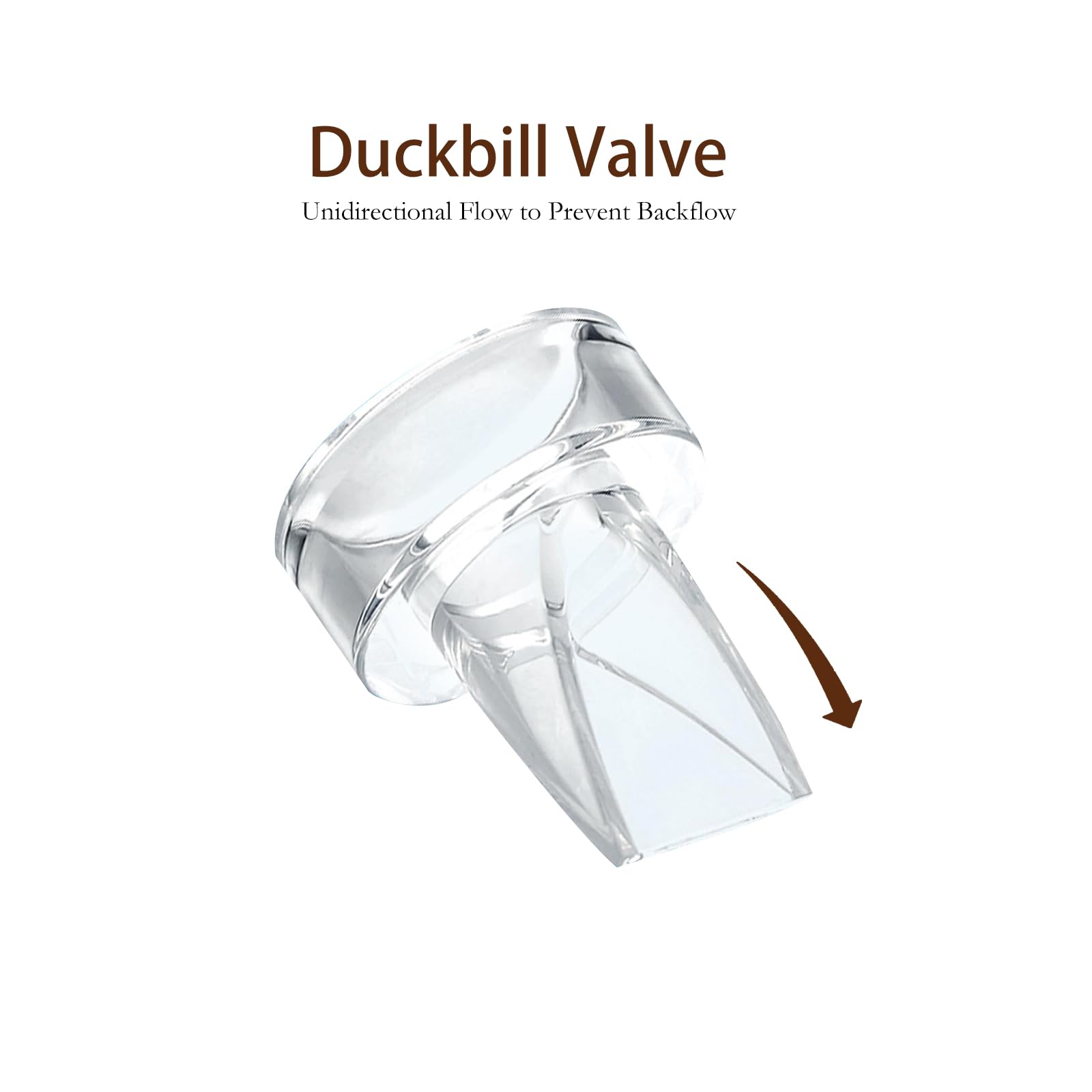 Hranio duckbill valve drain milk flow demonstrates efficient container filling.
