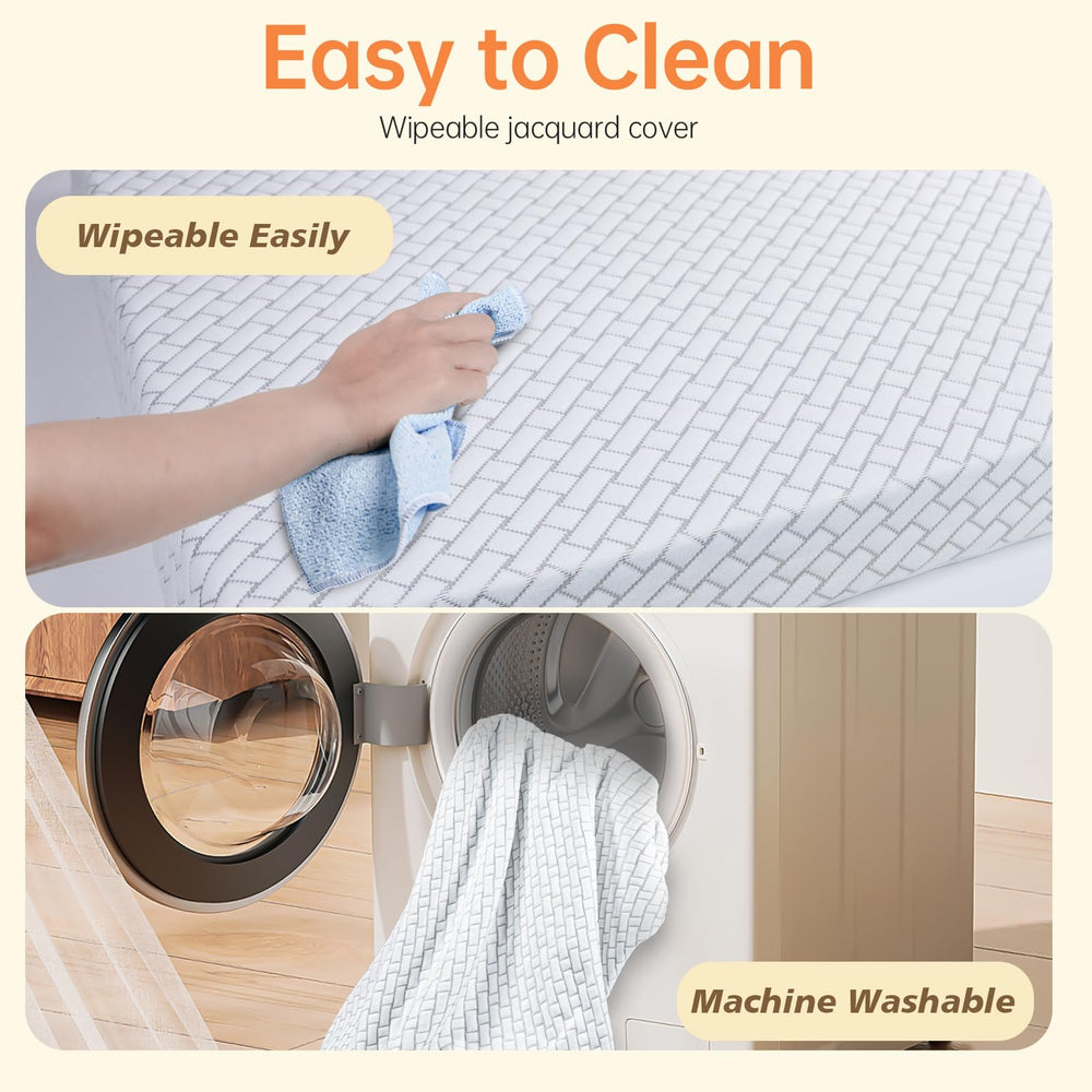 HREVAI zipper-covered removable cover for easy machine washing.