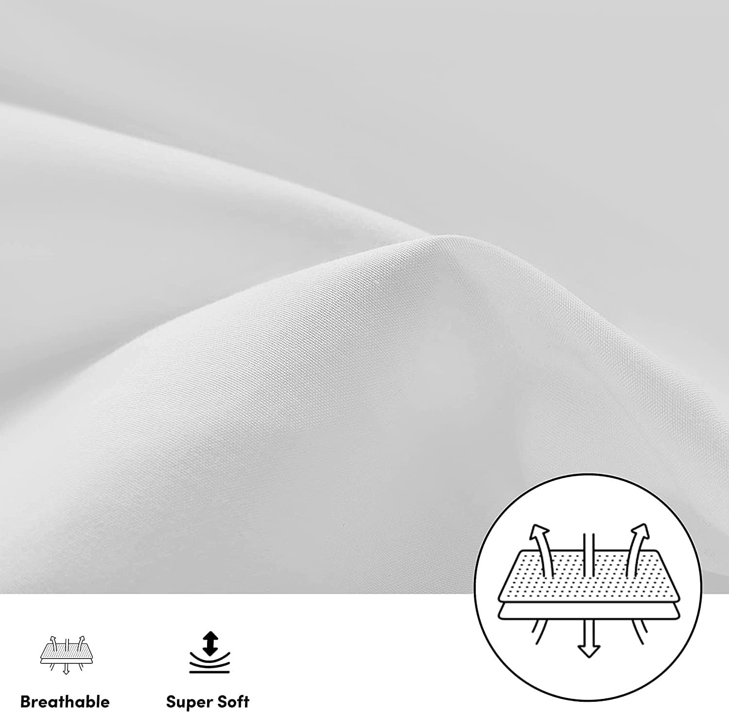 HRIKSH Egyptian cotton texture close-up, soft and durable.