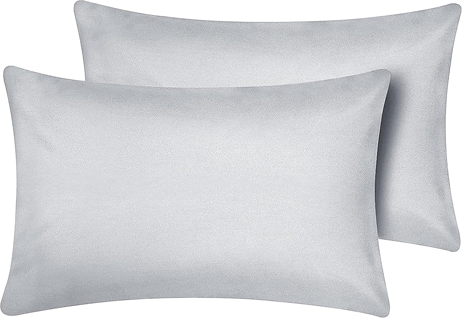 HRIKSH toddler pillowcase 13x18 in silver grey fabric, soft and breathable.