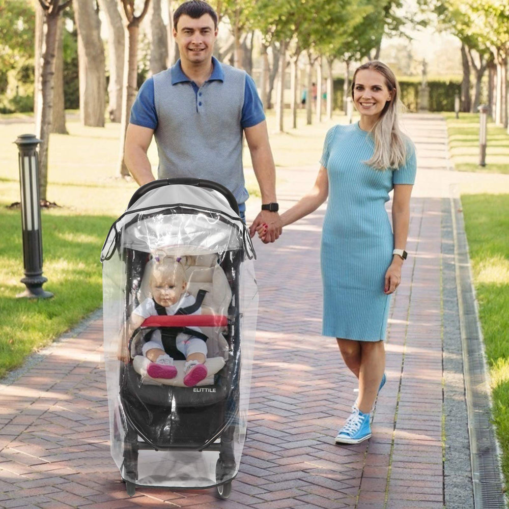 Hrzeem stroller rain cover side vents allow breathable airflow against wind and dust.