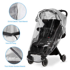 Hrzeem universal-fit rain cover fits most single strollers for flexible use.