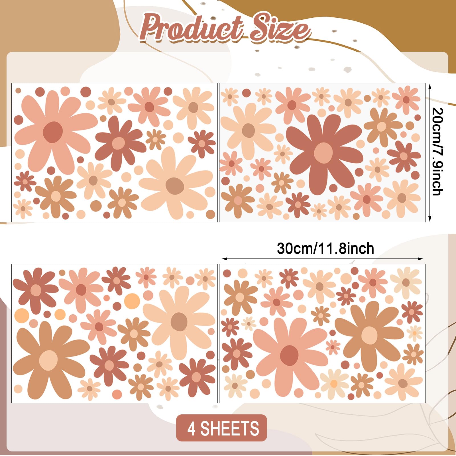 HSDSH daisy wall stickers in colors glow for calming nighttime ambience.