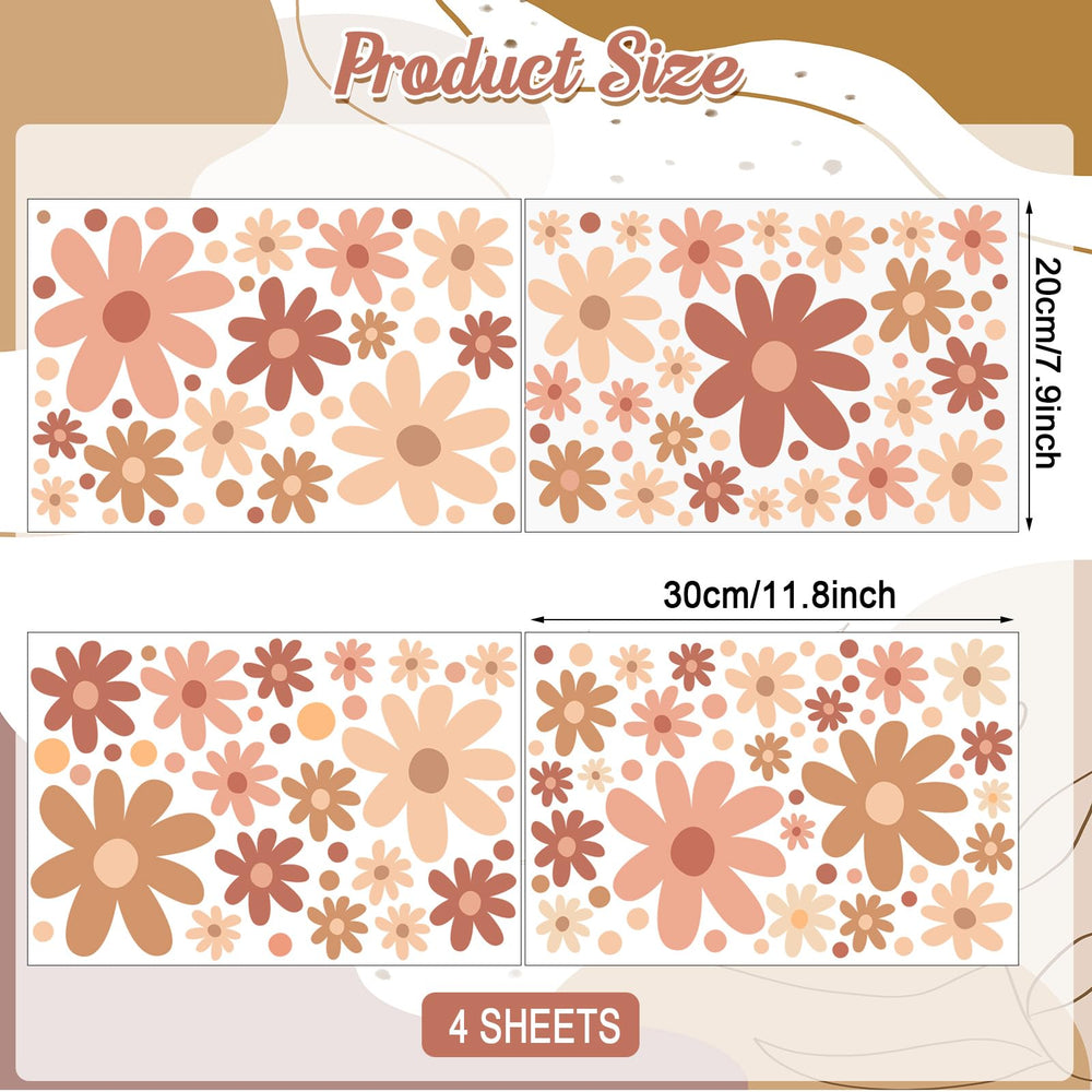 HSDSH daisy wall stickers in colors glow for calming nighttime ambience.