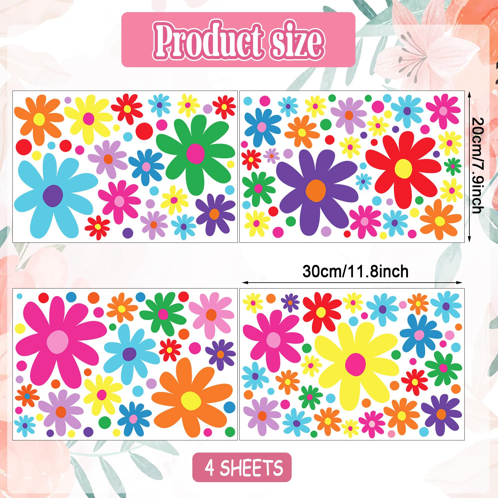 HSDSH glow-daisy-wall-decal-night-glow shows luminous petals for cozy bedtime ambiance.