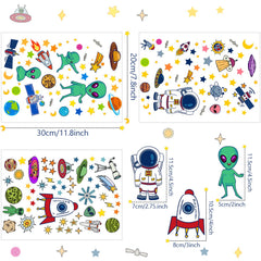 HSDSH glow moon and stars wall stickers blue, luminous ceiling decor