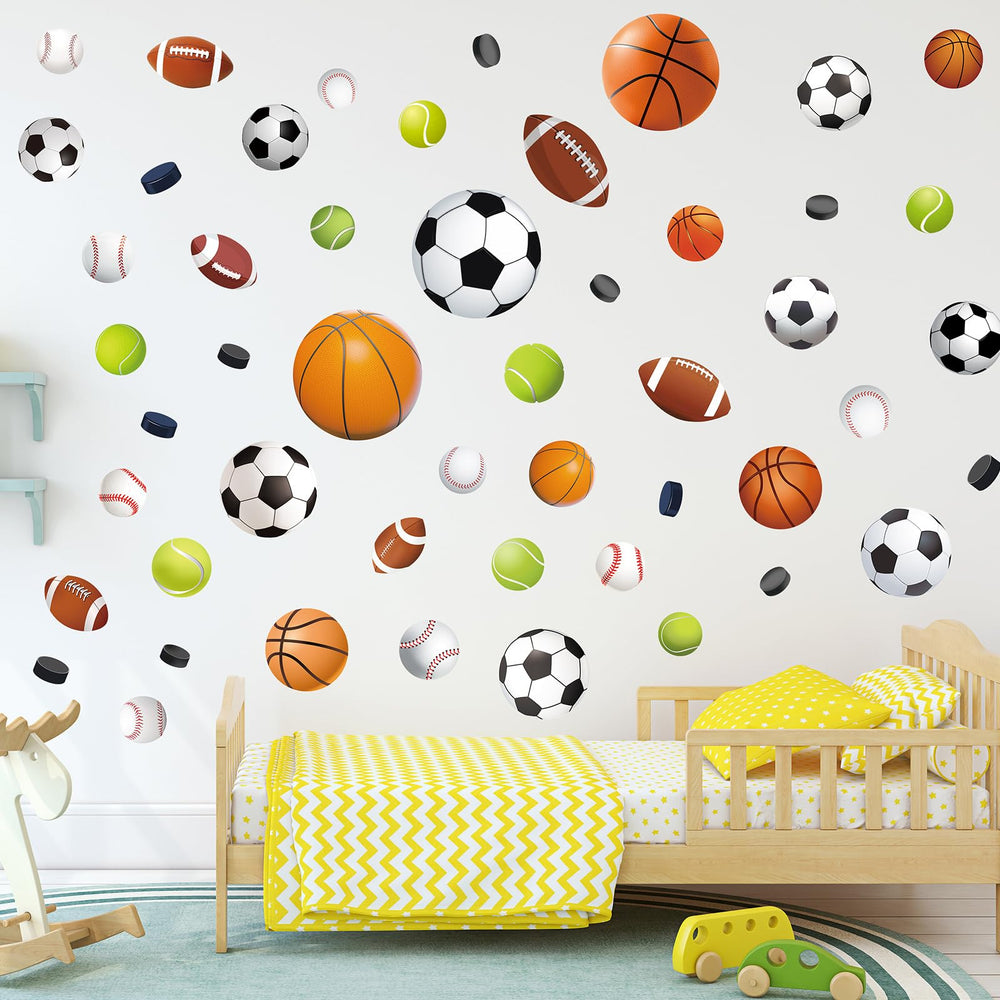 HSDSH glow baseball wall decal brings sporty charm to walls.
