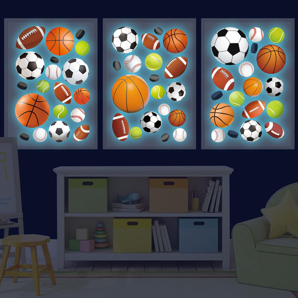 HSDSH glow sports decor set enhances nurseries or playrooms with vivid illumination.