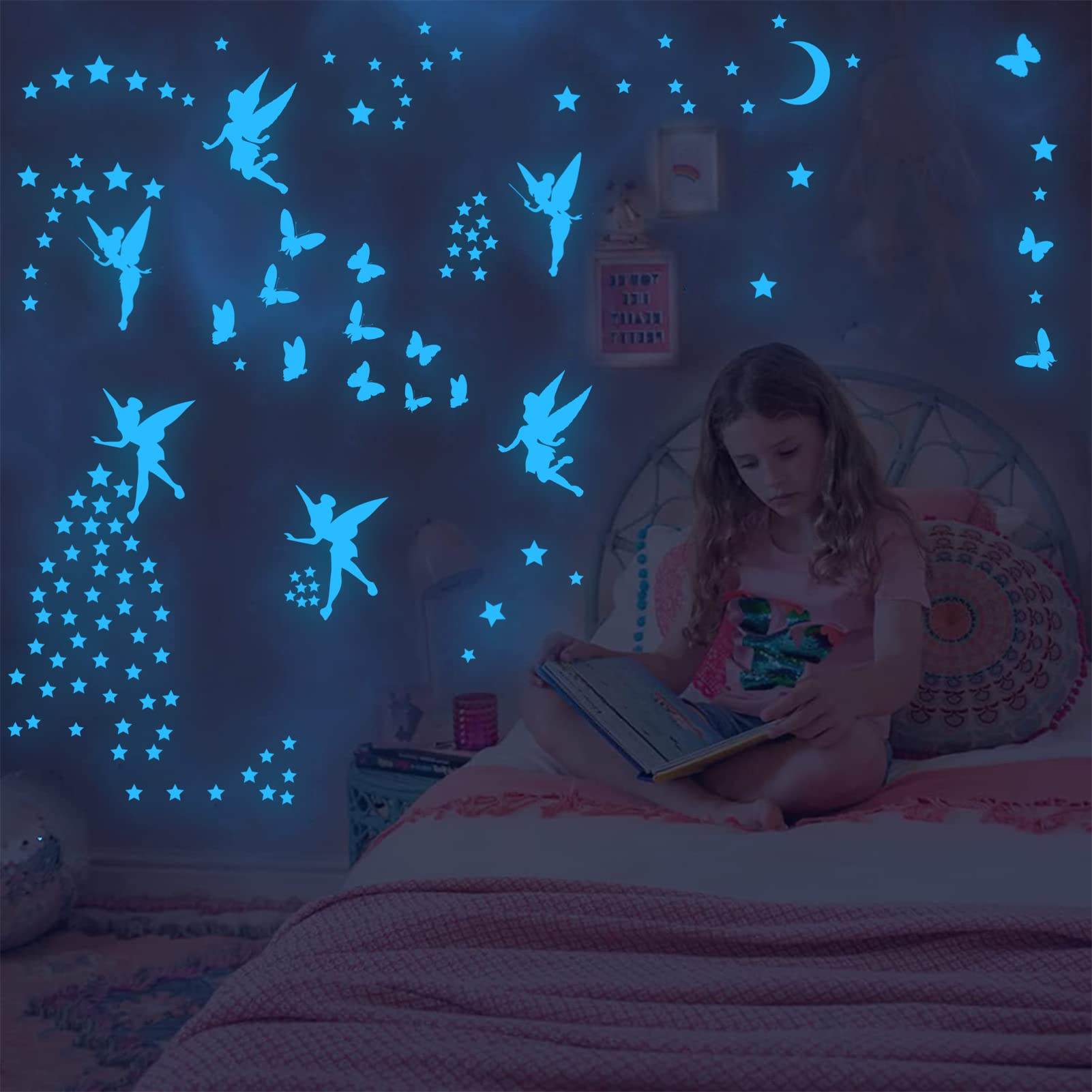 HSDSH luminous stickers butterfly adds whimsical accents to kid spaces