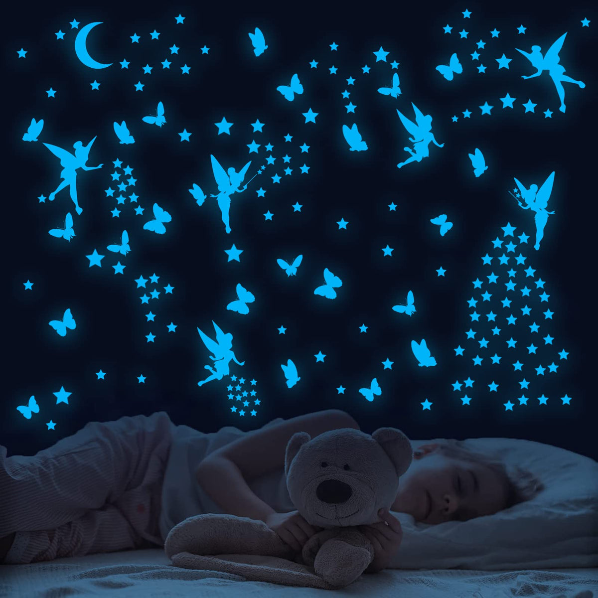 HSDSH luminous stickers fairy glow enhances bedtime with a calming night sky glow