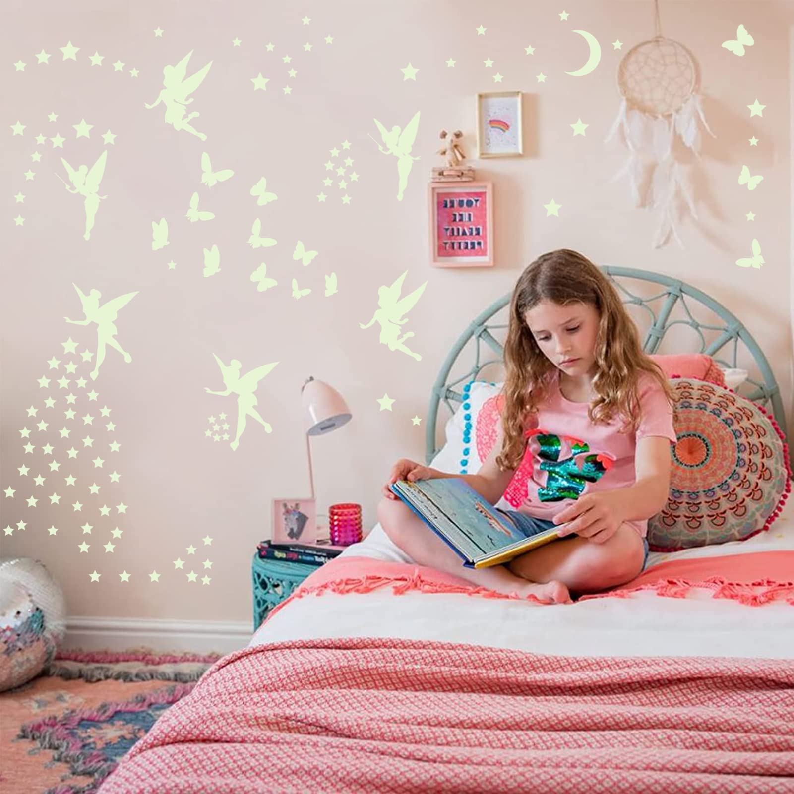 HSDSH luminous stickers glow-in-dark feature provides gentle night illumination