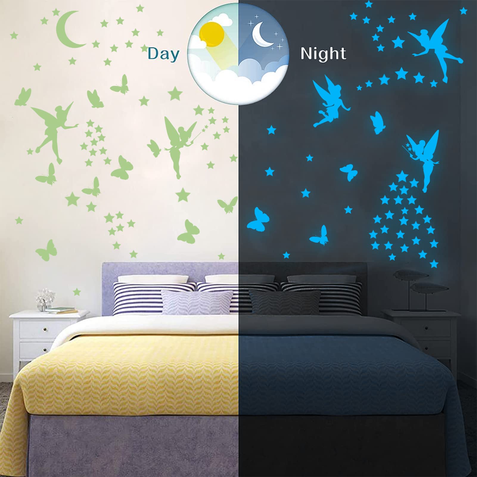 HSDSH luminous stickers wall-ceiling attachment enable quick, clean decorating