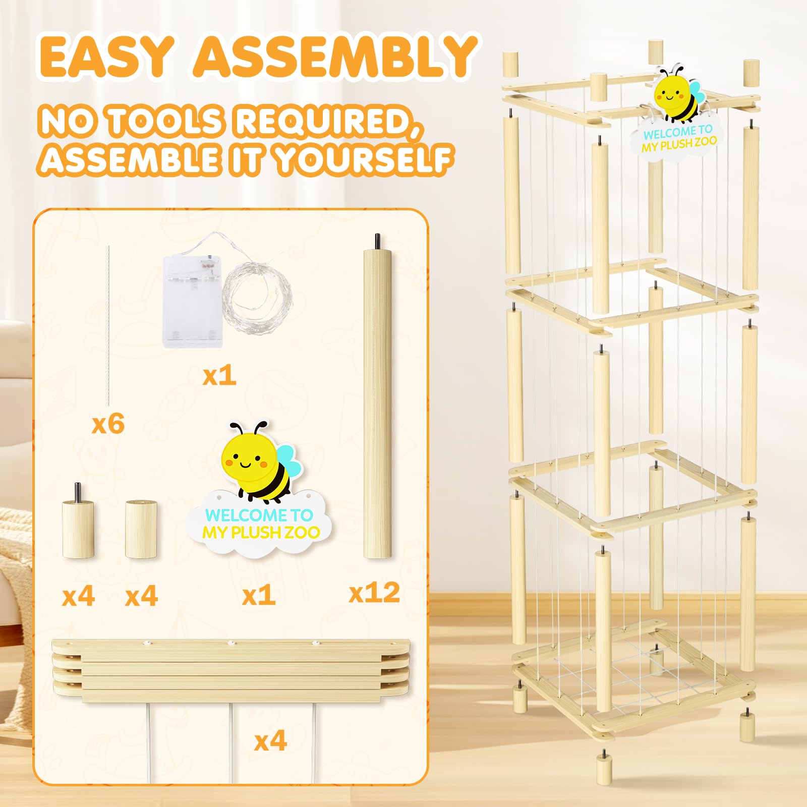 Hsenowi organizer offers easy reach access for kids during playtime