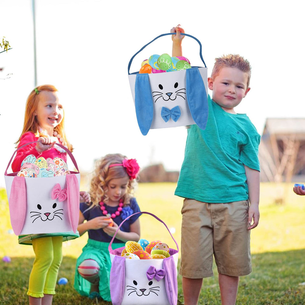HSgoAek Easter Basket durable cotton exterior with soft interior lining, built to endure repeated Easter use