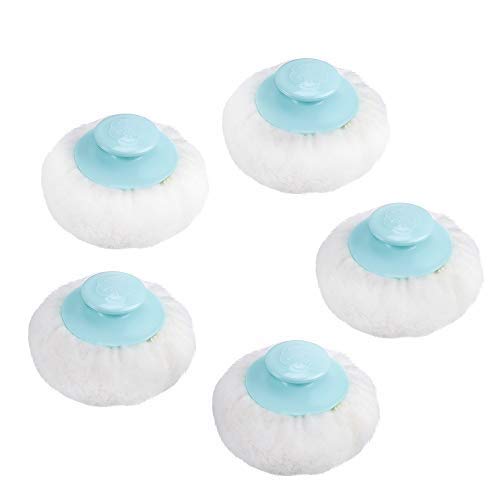 HSOMiD powder puff replacement pack shows five soft puffs for even body application