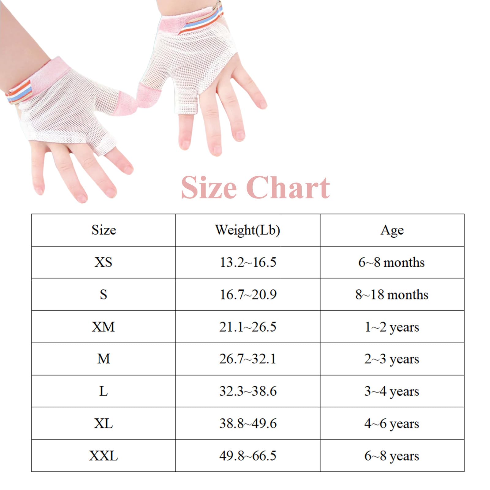 HS&ROXIN glove set suits ages 6 months to 8 years.