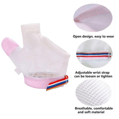 HS&ROXIN adjustable wrist glove showing flexibility for growing children.