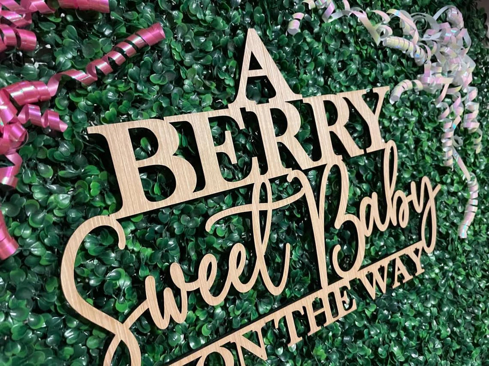 Hsybdnsk Berry sign personalization-ready surface for names and dates