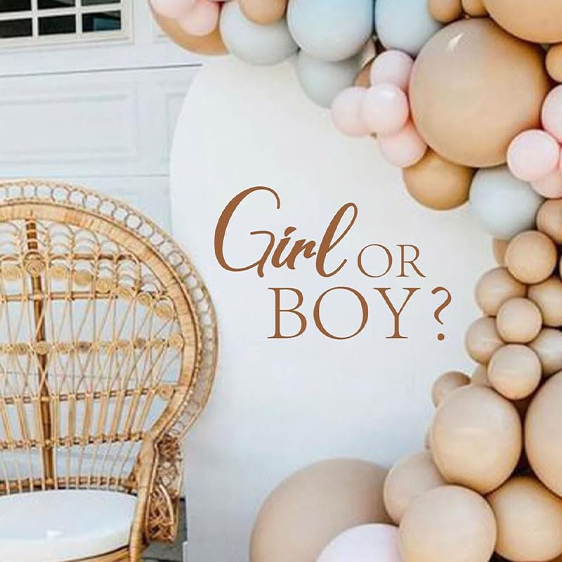 Hsybdnsk gender reveal backdrop decal on wall for indoor and outdoor celebrations