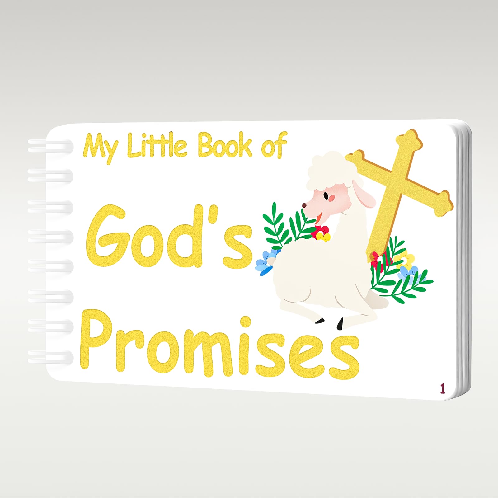 HTROFYYA premium white board Bible cover with gold foil title for a baptism keepsake.