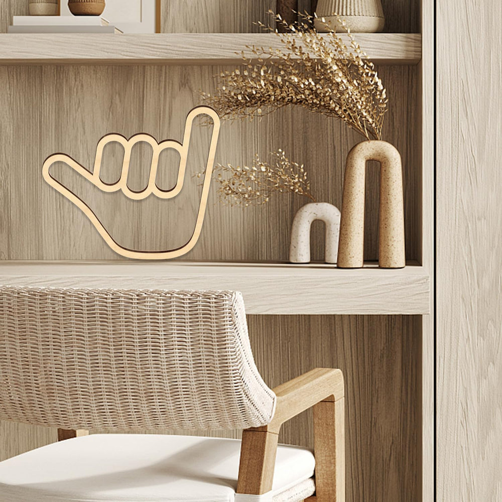 Huaerle Shaka Hand Wall Sign makes a thoughtful surf or beach gift.