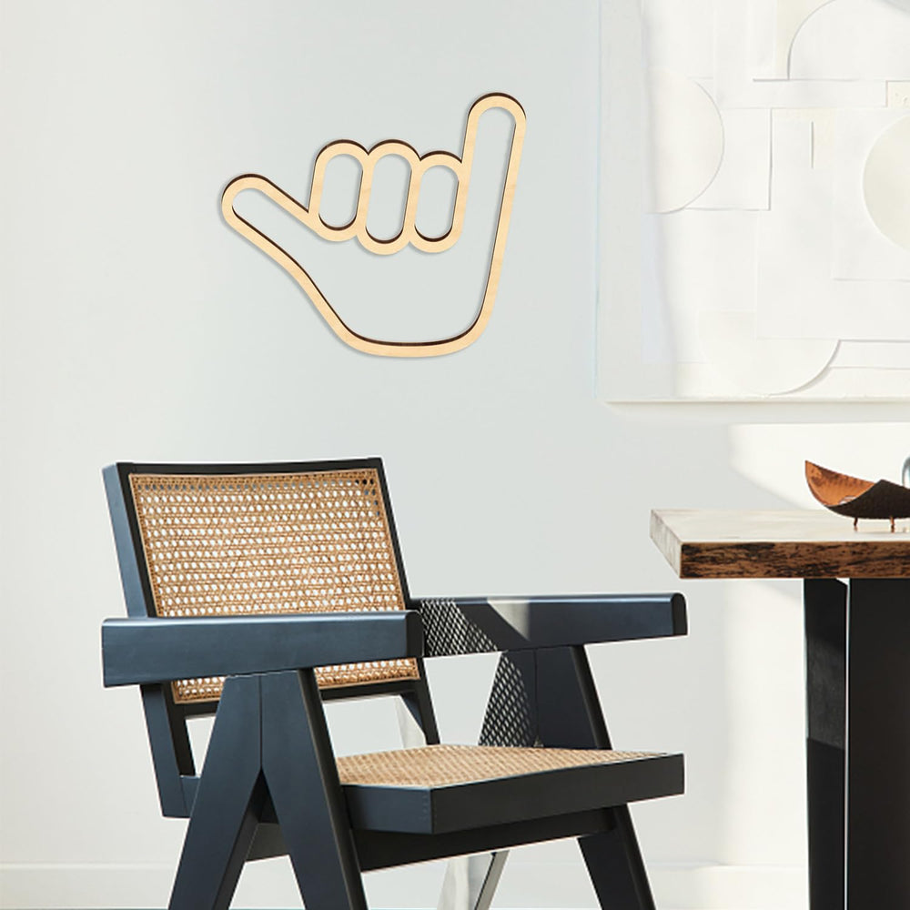 Huaerle Shaka Hand Wall Sign perfect for living rooms and displays.