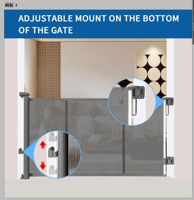 Huafly extra-wide gate outdoors on a patio for indoor-outdoor use.