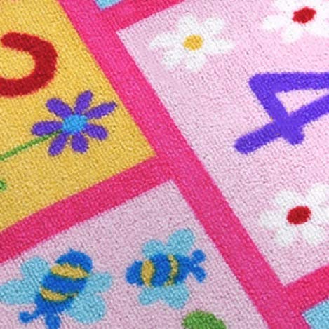 HUAHOO pink girls rug durable nylon for busy kids