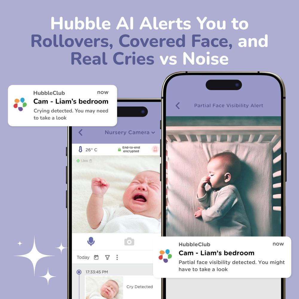 HUBBLE CONNECTED GoBaby AI Portable Pro cord management for tidy setups