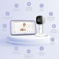 HUBBLE CONNECTED app view allows secure monitoring from your smartphone.
