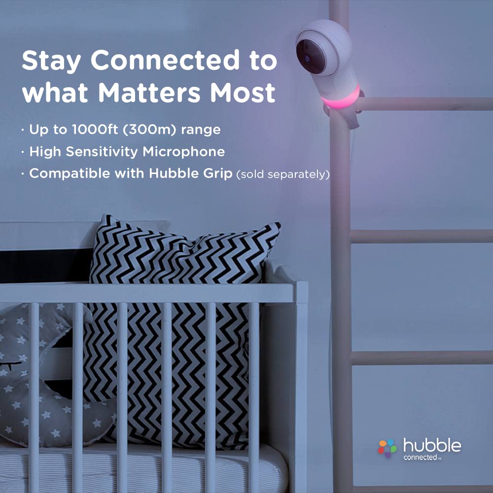 HUBBLE CONNECTED Nursery Pal Glow+ 2-way audio to comfort baby remotely
