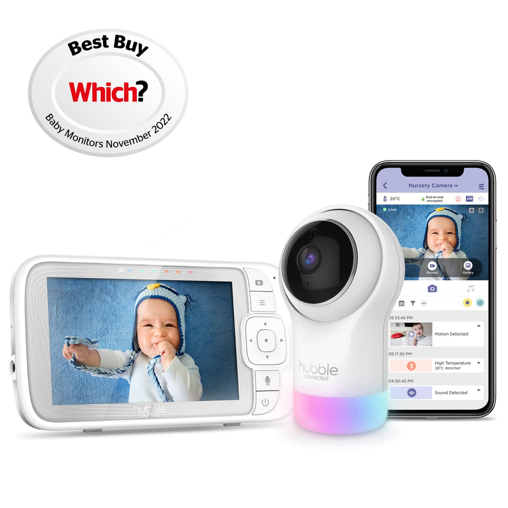 HUBBLE CONNECTED Nursery Pal Glow+ 7-color night light features soothing hues